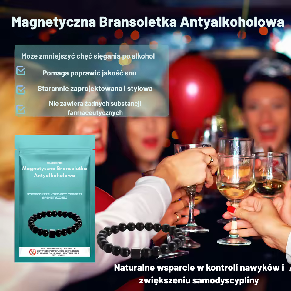 Magnetyczna Bransoletka Antyalkoholowa SOBEAR